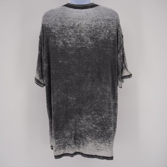 NASA NWT Men's Grey Acid Wash Short Sleeve Crew Neck Graphic T-Shirt Sz 2X - Picture 2 of 4